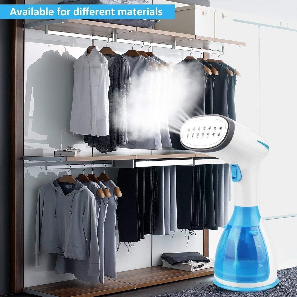 Steam cleaner, frame manual steam cleaner portable iron 1500W 280ml fast heating manual steam cleaner for clothing of fabrics and textiles, travel steam cleaner
