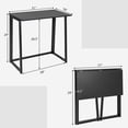 thumbnail image 3 of Costway Folding Computer Desk No Assembly Study Writing Table for Small Spaces Black, 3 of 10