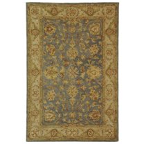 SAFAVIEH Antiquity Bethanie Traditional Wool Area Rug, Blue/Beige, 4' x 6'