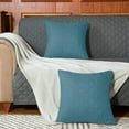 thumbnail image 7 of Subrtex Soft 2 pack Rhombus Patterned Decorative Square Throw Pillow Covers, 18"*18", Turquoise, 7 of 7