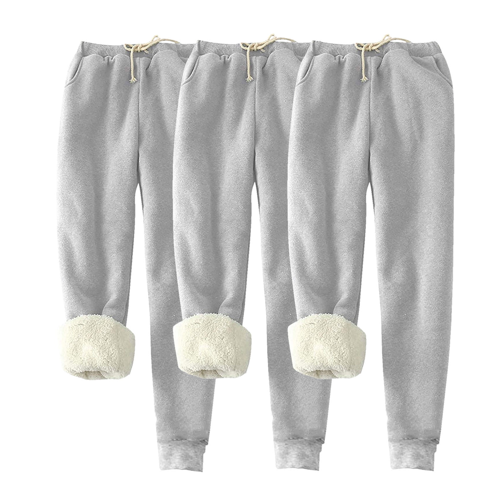 Cameland 3PC Winter Sweatpants For Women Plus Size Sherpa Lined