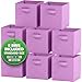 thumbnail image 3 of Storage Cubes - 11 Inch Cube Storage Bins (Set of 8). Fabric Cubby Organizer Baskets with Dual Handles | Foldable Closet Shelf Organization Boxes (Purple), 3 of 4