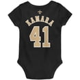 thumbnail image 3 of Infant Alvin Kamara Black New Orleans Saints Mainliner Player Name & Number Bodysuit, 3 of 3