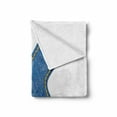 thumbnail image 2 of Letter K Soft Flannel Fleece Blanket, Alphabet Font Denim Style Blue Jean Texture Capitalized Character K Illustration, Cozy Plush for Indoor and Outdoor Use, 50" x 60", Blue Yellow, by Ambesonne, 2 of 6