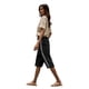 thumbnail image 5 of Pantalones de la Cintura Elástica de las Mujeres Medio Pantalones Cortos Botones de la Cintura Elástica de Verano Lino Bolsillos Pantalones, Lino de Algodón, 5 of 9