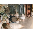 thumbnail image 2 of Degas, Edgar 24x19 Black Ornate Wood Framed with Double Matting Museum Art Print Titled - The Rehearsal Onstage, 2 of 4