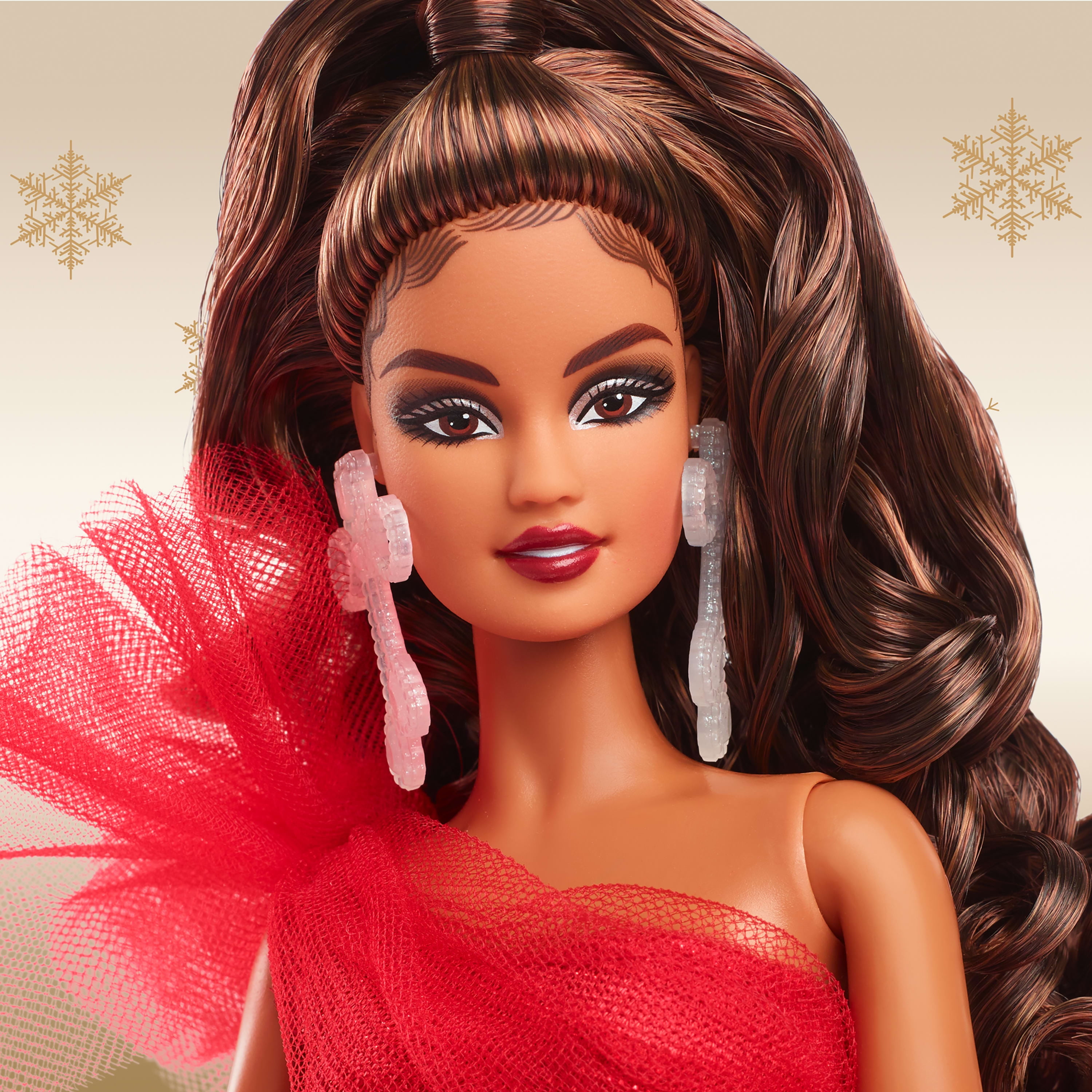 Barbie 2024 Holiday Barbie Dolls, Seasonal Collector Gift, Barbie Signature, Plaid Gown with Red Bow