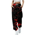 thumbnail image 2 of WILLBEST Pantalones Deportivos Casuales para Mujer, Cómodos, con Cordón y Estampado Floral, para Uso Diario Mediana, 2 of 4