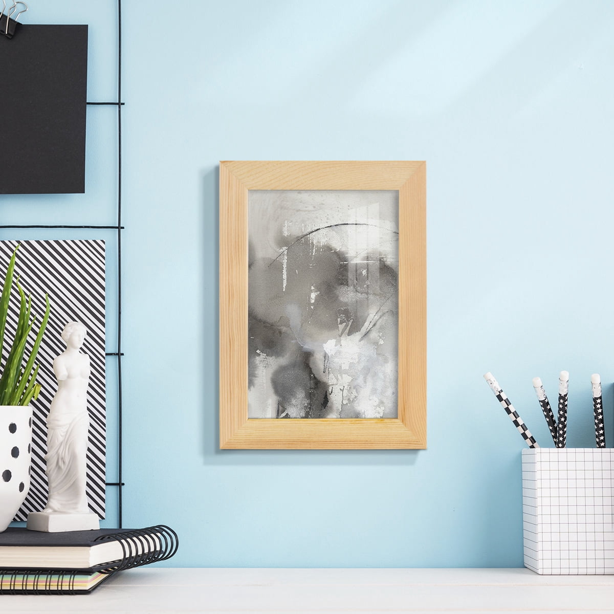 Mystical Objects I - Framed Print w/glass - Natural Wood