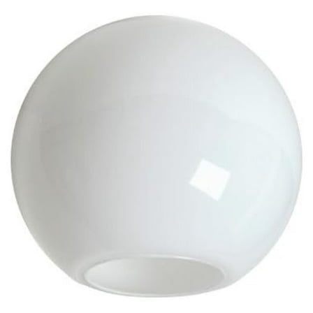 12 Inch White Acrylic with 5.25 Inch Neckless Opening