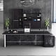 thumbnail image 5 of Minimalist Modern Office Desk Standing L Shaped Supplies Corner Computer Desks Bookshelf Drawers Escritorio Modern Furniture My Lux Decor Round, 5 of 30