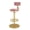 Pink, variant on Bar Stools Velvet Modern Adjustable Height Kitchen Counter Island Bar Chairs with Gold Footrest,Swivel Armless Barstools with Back for Dining Room