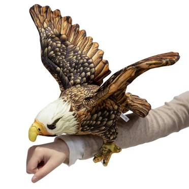 Eagle Stuffed Animal Realistic Eagle Plush Toy Children's Birthday Easter Stuffed Bird Zoo Gift-12In