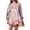 Pink B, variant on Elainilye Fashion Dresses for Women 2024 Casual Sweatshirt Long Sleeve Dress Round-Neck Ladies Patchwork Mini Dresses,Brown