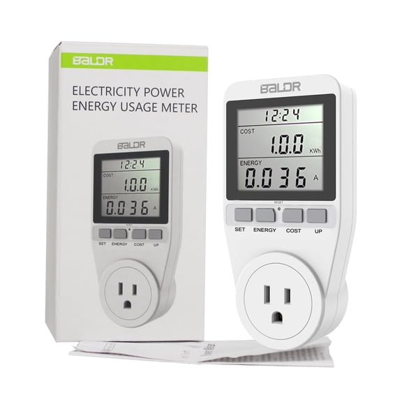 Baldr EU/UK/US Power Meter Socket PM3091WH3