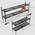 thumbnail image 2 of Zapatero Nijoam expandible de metal de 2 niveles, 116 cm, 2 of 9