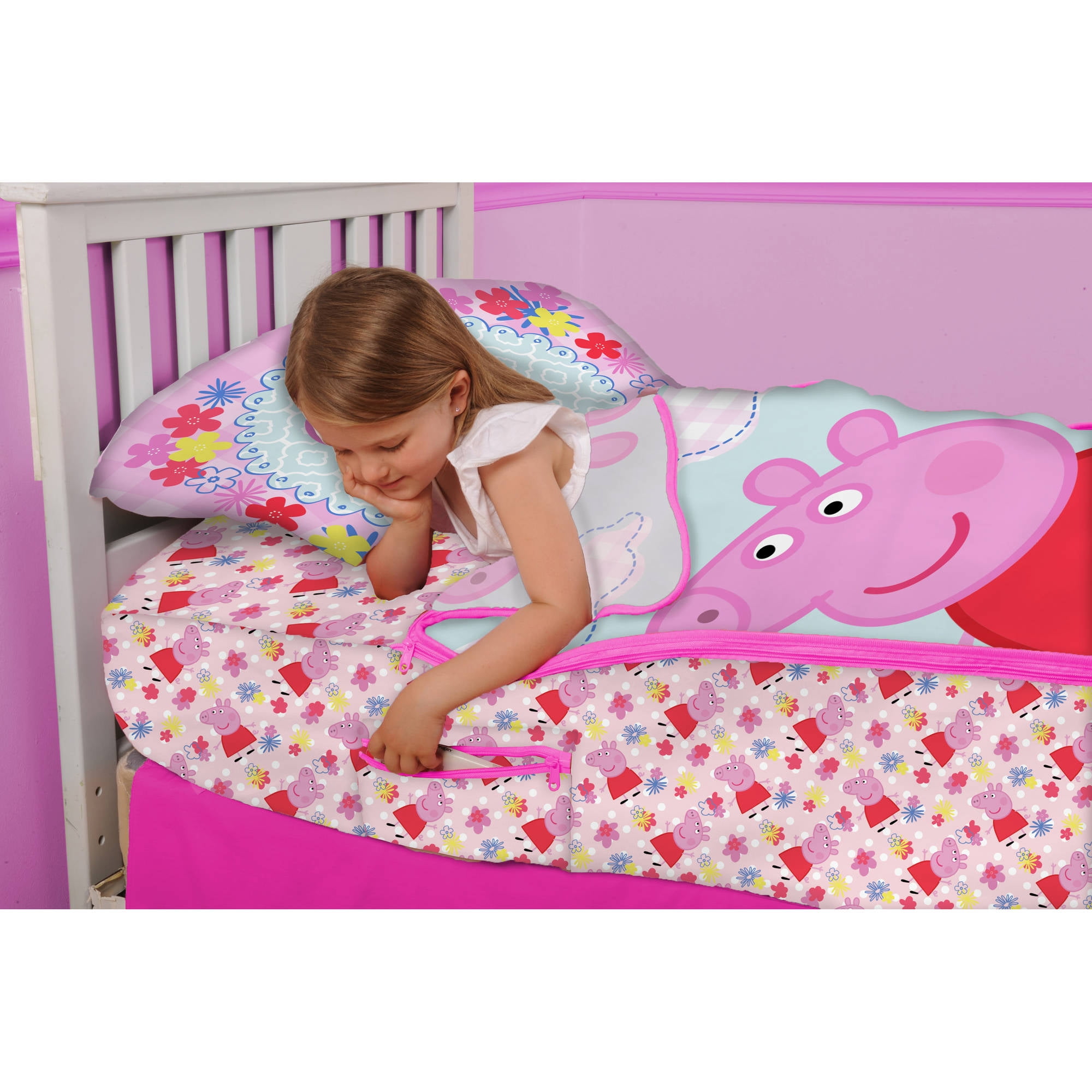 Peppa Pig 'Peppa at Play' Zip It Bedding Set with Pillowcase eBay