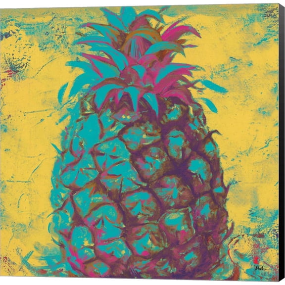 Great Art Now Pop Contemporary Pineapple II by Patricia Pinto, Canvas Wall Art, 12W x 12H