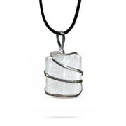 Ayana Selenite Crystal Pendant Necklace for Women - Handmade Necklaces with Ethically Sourced Genuine Healing Crystals for Taurus Birthstone - with a Premium Pouch - Perfect Gift for Mom