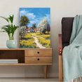 thumbnail image 5 of Country Cottage with Blooming Trees Oil Canvas Print, Wall Art for Living Room Bedroom Dining Room Kitchen Office Apartment, 5 of 8