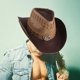 thumbnail image 3 of Sombrero de vaquero Zulema Western Cowboy Hat Wide Roll Up Brim PU Cuero 2 colores, 3 of 8