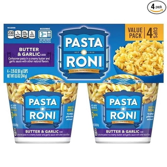 1x Pasta Roni 4pk Cups - Butter Garlic
