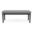 thumbnail image 4 of Lesro Lenox Steel Fabric 2-Seat Waiting Room Guest Bench in Black/Adler Gray Flannel, 4 of 5