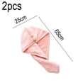thumbnail image 2 of Toalla de pelo de microfibra | Paquete de 2 | Accesorios esenciales para el baño | Turbante de cabello de secado rápido para secado, 2 of 5