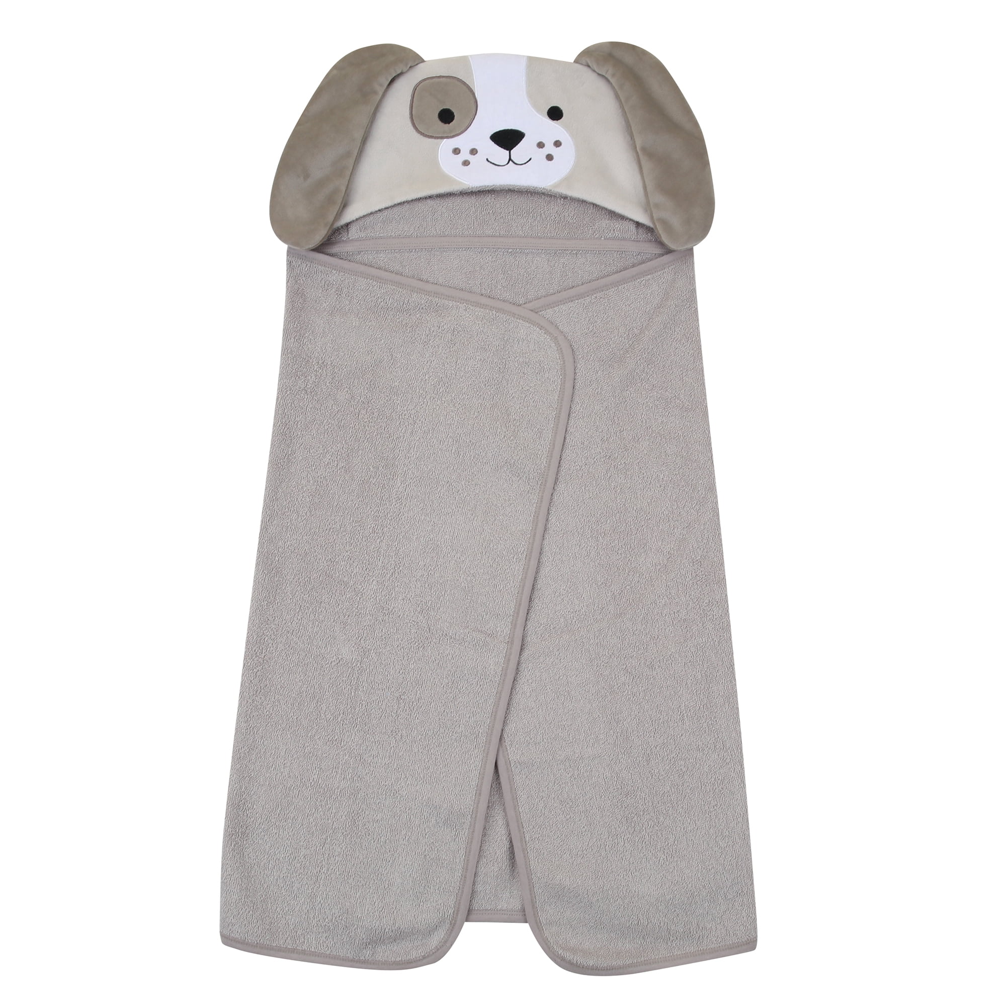 Lambs & Ivy Baby/Infant Luxury Cotton Terry Dog/Puppy Hooded Bath Towel