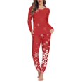 thumbnail image 2 of Conjunto de pijamas de dos piezas para mujer, ropa de casa de manga larga, suelta, informal, prendas de vestir, Navidad, otoño e invierno, envío directo, 2 of 4