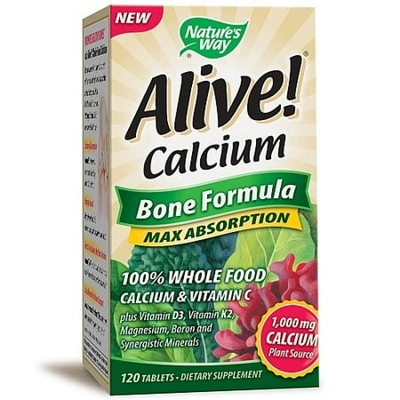 Natures Way Natures Way Alive! Calcium, 120 ea (Best Way To Take Calcium)