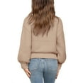 thumbnail image 2 of Auburet Girls Mock Neck Pullover Sweaters Casual Long Sleeve Knit Jumper Tops, 2 of 3