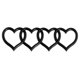 thumbnail image 4 of Pegatinas para exterior de coche, pegatinas de corazón para coche, pegatinas de insignia de corazón, pegatinas de coche Negro mate, 4 of 9