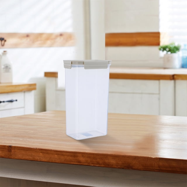 EGNMCR Organisateurs et Rangement de Garde-Robe, Organisation et Rangement, Bacs de Rangement Bouton-Poussoir Contenant Hermétique Bocal de Rangement Alimentaire en Plastique Distributeur d'Aliments Secs Bocal Bac de Rangement pour Grains Réservoir de Rangement en Plastique