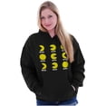 thumbnail image 4 of Vintage PACMAN Arcade Game Nom Nom Unisex Plus Size Hoodie Brisco Brands 3X, 4 of 5