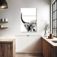 thumbnail image 3 of Elephant Stock Peeking Cow Ii Wall Art - Vertical Multi Panel Canvas - Living Room Wall Decor - Animal Multi Panel - White And Gray Decor By Sisi And Seb - 24" x 38", 3 of 8