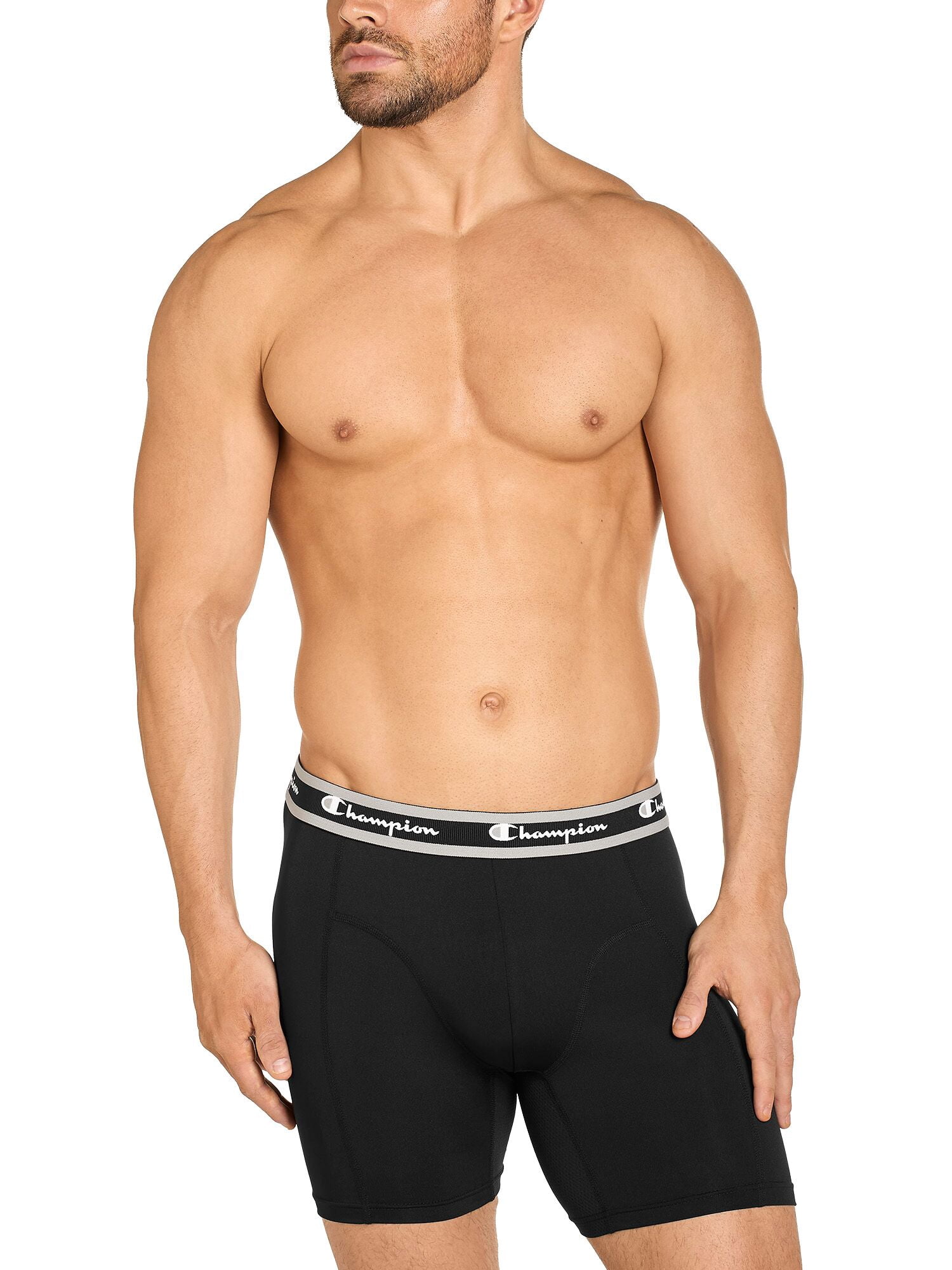 Champion Men’s Boxer Briefs – 5 Pack Wear360 Underwear, Moisture-Wicking, Articulated Shaping, Sizes S–2XL