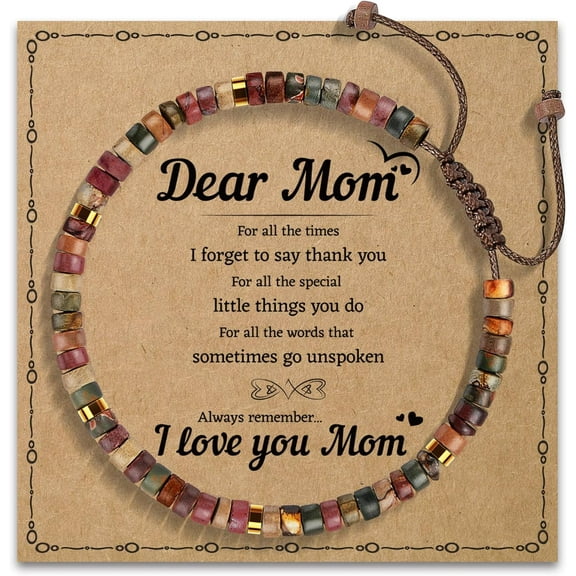 Gemstone Beaded Bracelets for Women Teen Girls, Mother's Day Gift Unique You are Awesome Gifts for Her Mom Daughter