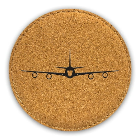 

KC-135R Stratotanker Coaster Laser Engraved Leatherette - Round Coasters - Many Colors - Single / Coasters Sets - kc135r kc135 367-80 707 aerial refueling tanker