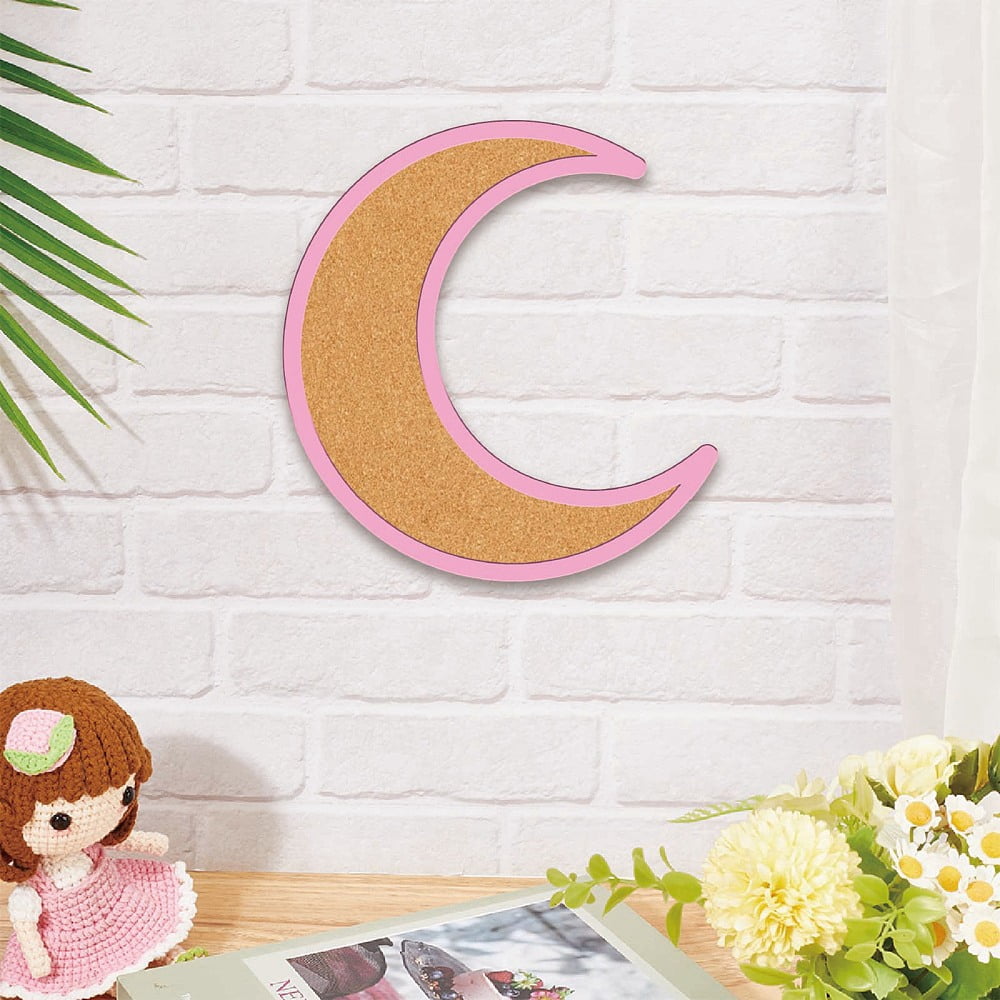 Cork Bulletin Board Saddle Brown Moon 250x265mm