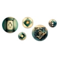 thumbnail image 2 of Designart "Intimate Illustrations In Faded Retro Tones VI" Modern Geometric Metal Wall Art Set of 5 Piece, 2 of 5