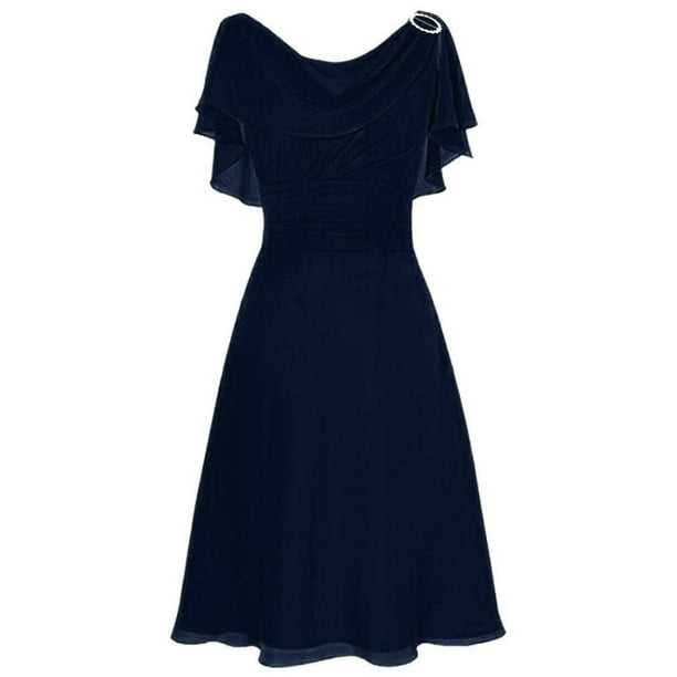 WTXUE Wedding Guest Dresses for Women, Formal High-waist Party Prom Gown  Cocktail Dress Polyestercool Casualwomen, Petite Dresses for Women, Blue ...