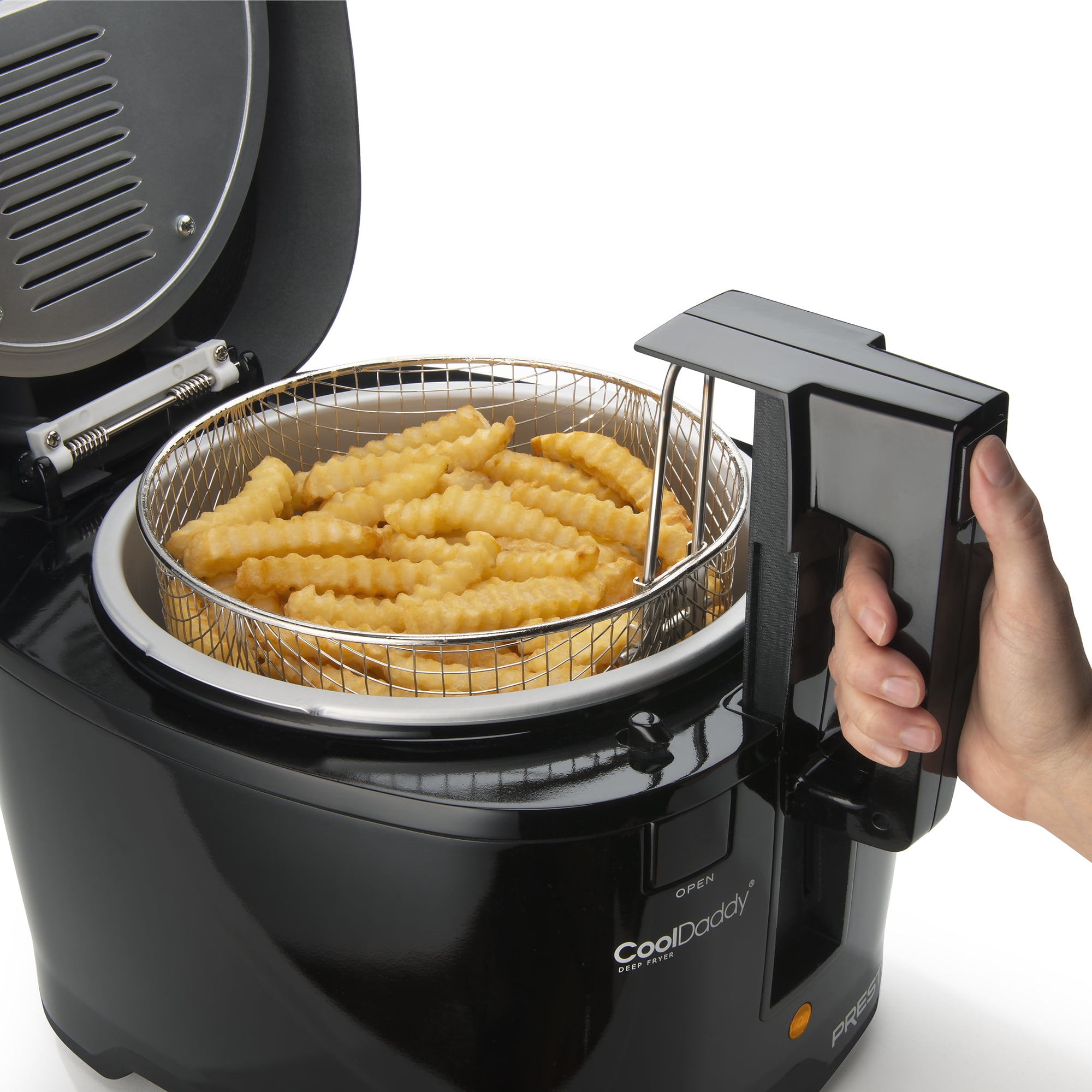 Presto® Cool Daddy® Cool-Touch Deep Fryer 05443, White 
