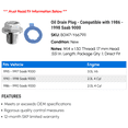 thumbnail image 2 of Drain Plug - Compatible with 1986 - 1998 Saab 9000 1987 1988 1989 1990 1991 1992 1993 1994 1995 1996 1997, 2 of 2