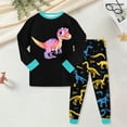 thumbnail image 2 of Hessimy Toddler Boys Girls Spring 2Pcs Long Sleeve Sweatshirt Tops Soft Casual Pants Sweatsuit, Spring Casual Sweat,6-24M/2-12T(Black,7-8 Years), 2 of 5