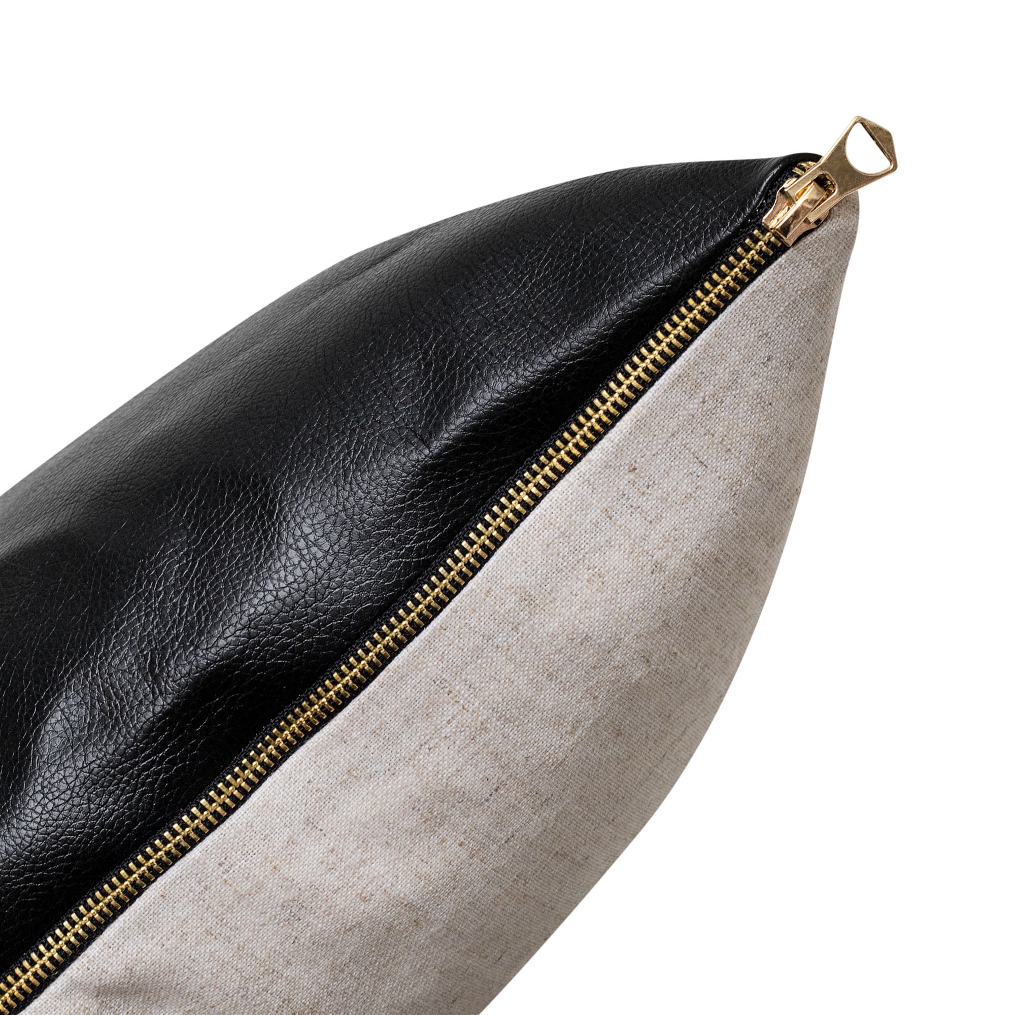Better Homes & Gardens Pebble Faux Leather and Linen Blend Reversible, Decorative Throw Pillow, 20"x20"