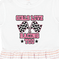 thumbnail image 4 of Inktastic Girls Love Racing Rally Flags Girls Toddler Dress, 4 of 5