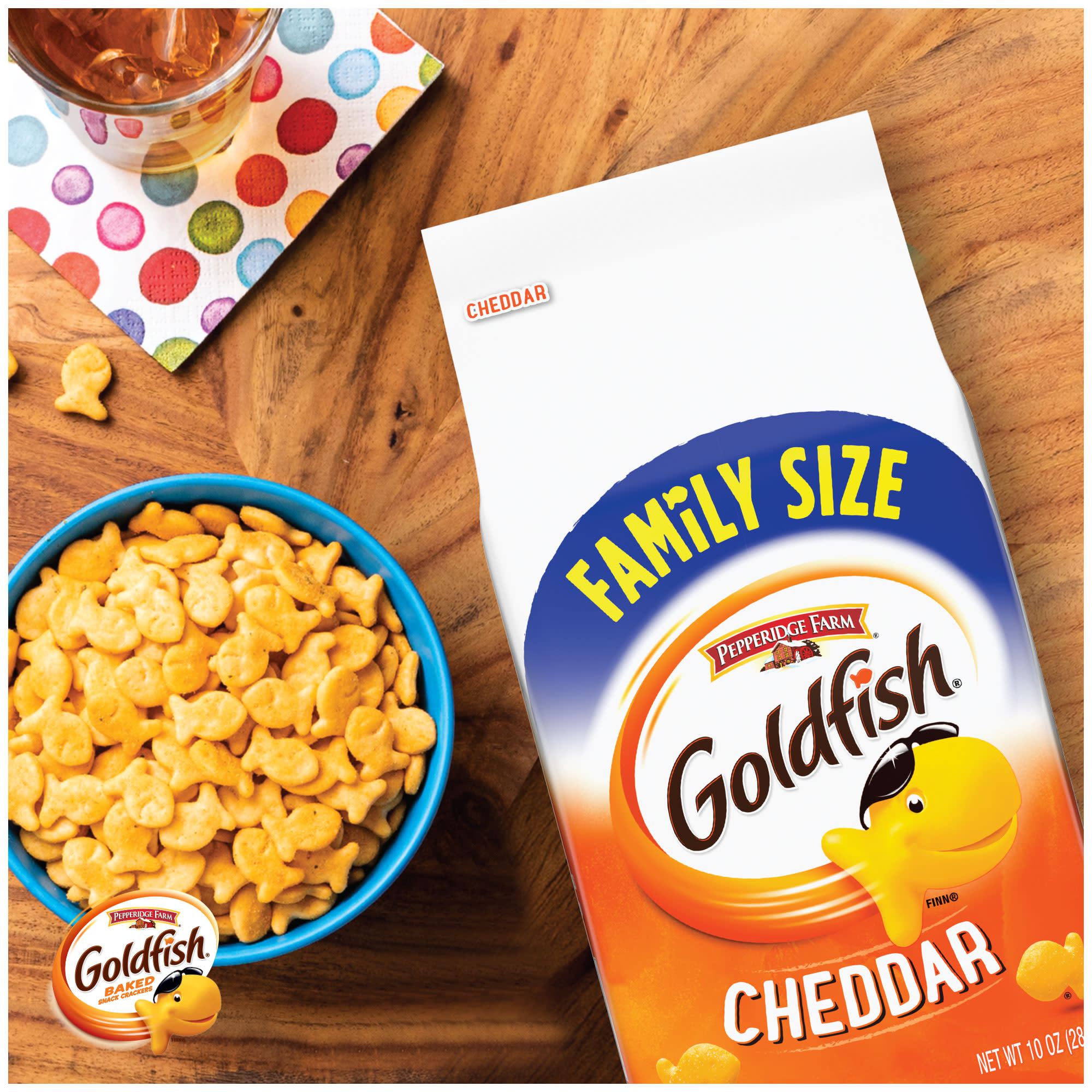 Goldfish Crackers, Cheddar Crackers, Family Size, 10 oz Bag - image 4 of 11