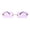 Purple, variant on Razor Blade Shape Funky Hipster Rimless Sunglasses Gold Purple