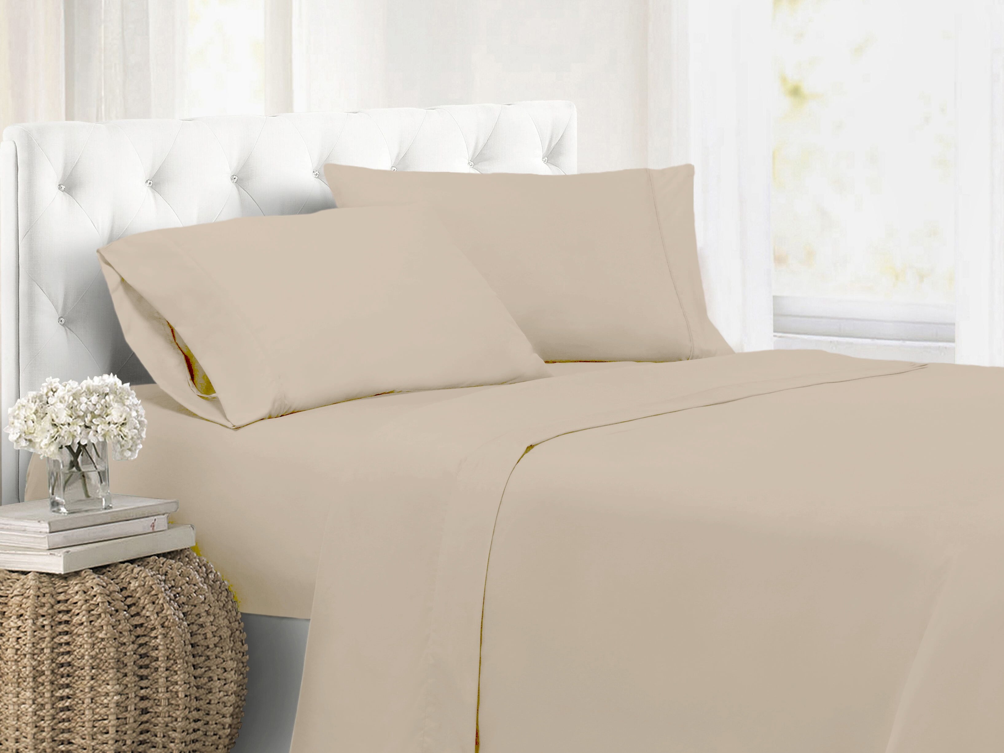 Unique Home Solid Clearance Bed Sheets 1800 Series Brushed Microfiber